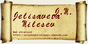 Jelisaveta Milešev vizit kartica